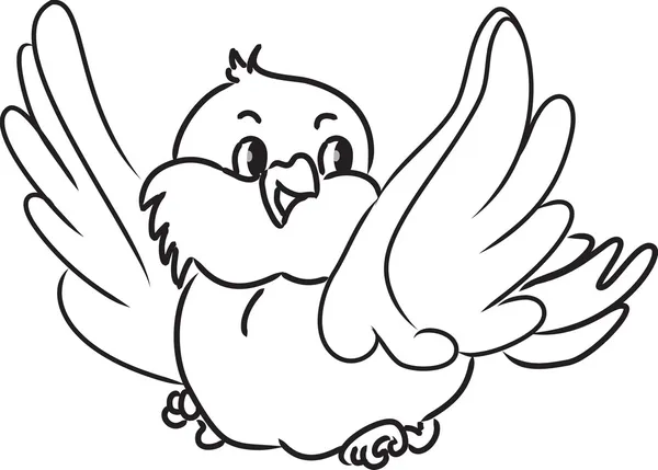 Pájaro de dibujos animados — Vector de stock