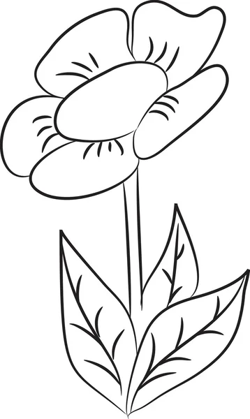 Leuke cartoon bloem — Stockvector