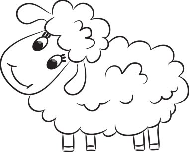 Cartoon sheep clipart