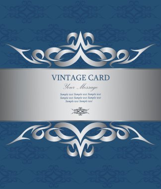 vintage gümüş kart