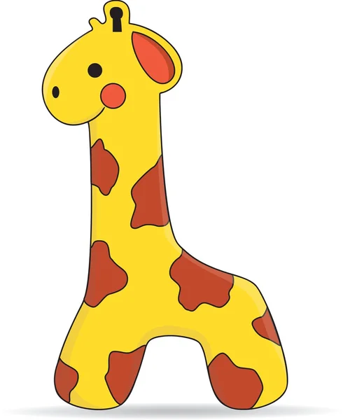Sevimli zürafa oyuncak — Stok Vektör
