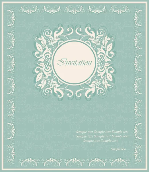 Invitation carte vintage — Image vectorielle