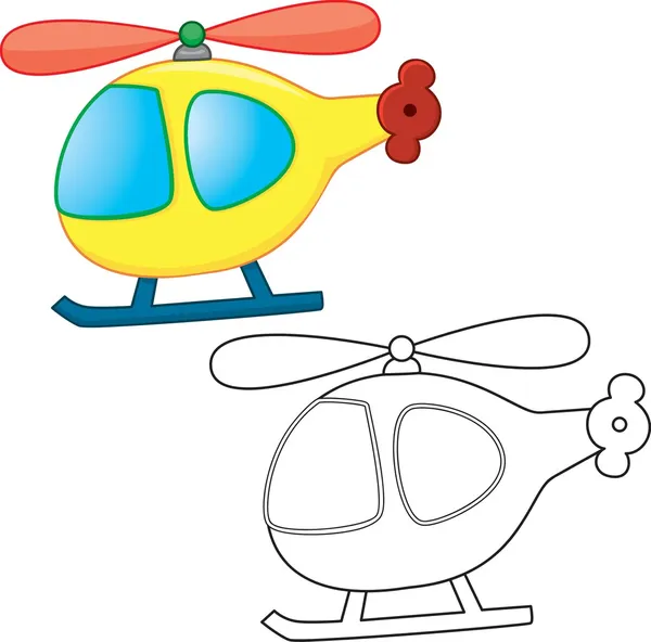 Helicóptero de juguete — Vector de stock