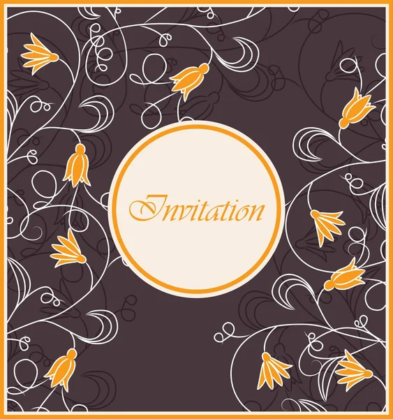 Invitation carte vintage — Image vectorielle