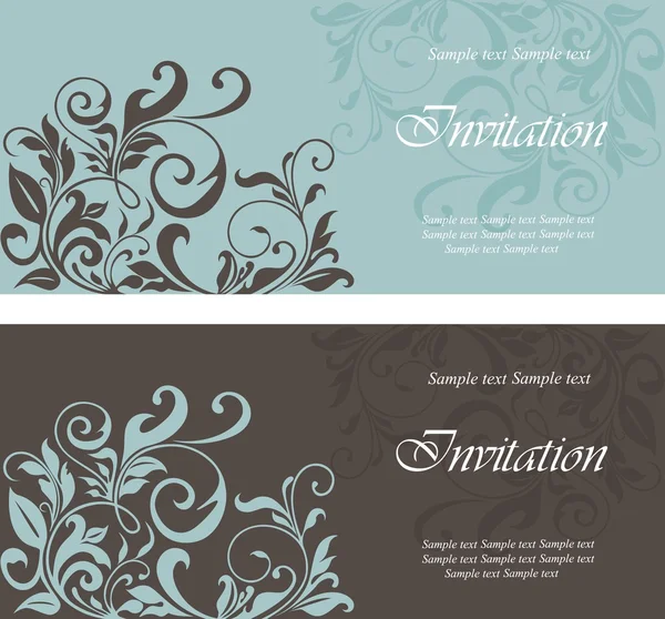 Set of invitation vintage cards — Stock Vector