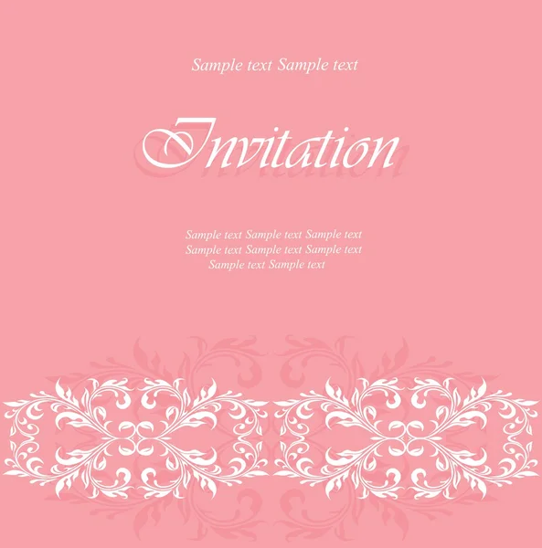 Invitation carte vintage — Image vectorielle