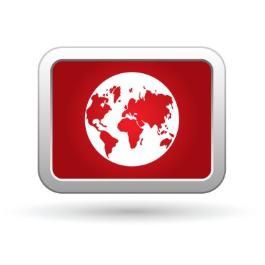 Dünya küresel vektör simgesi