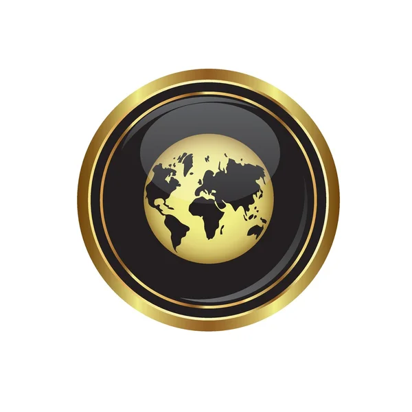 Earth globe vector icon — Stock Vector