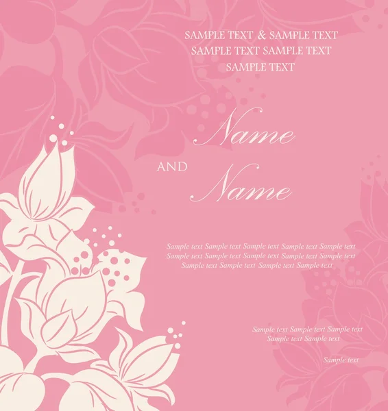 Invitation ou annonce de mariage — Image vectorielle