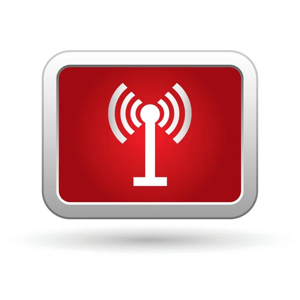 Icona wireless sul pulsante — Vettoriale Stock