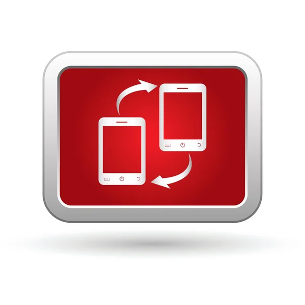 Phone connection icon onbutton — Stock Vector