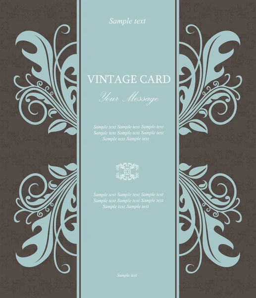 Tarjeta floral vintage — Vector de stock