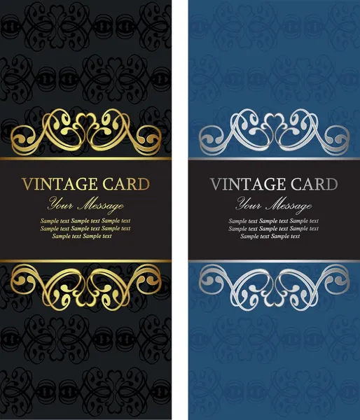 Cartes vintage de luxe — Image vectorielle