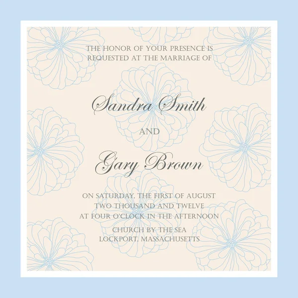 Carte d'invitation de mariage — Image vectorielle