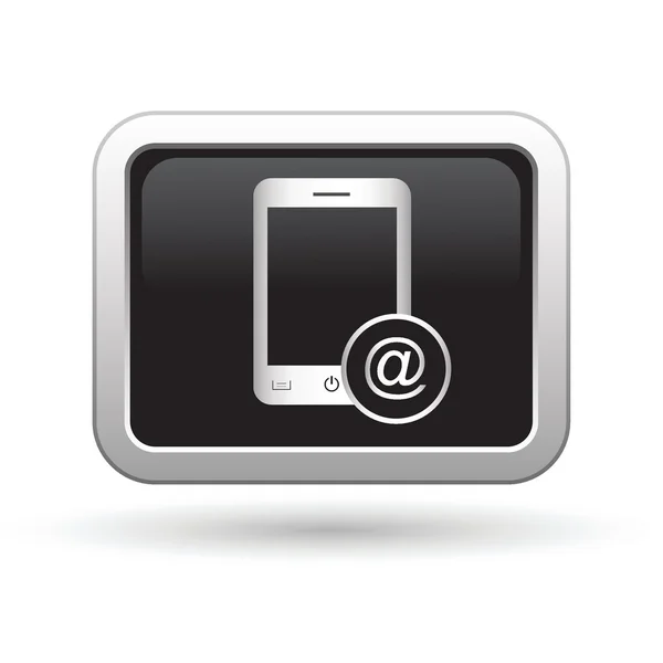 Icône de téléphone avec menu mail. Illustration vectorielle — Image vectorielle