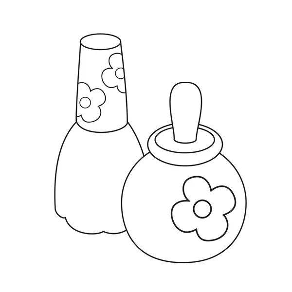 Flacons de parfum jouet contour — Image vectorielle