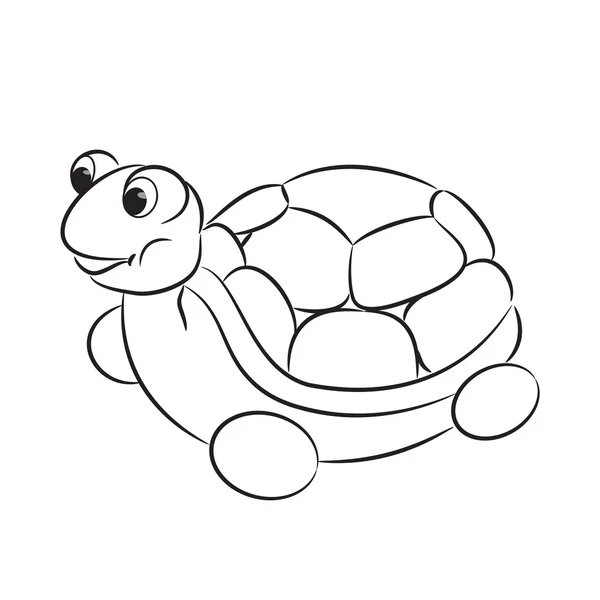 Jouet de tortue esquissé — Image vectorielle