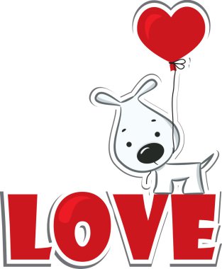 köpek kalp kırmızı kelime 