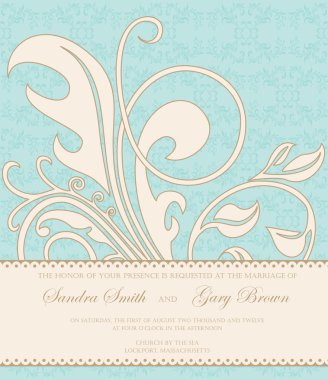 Vintage Düğün Davetiyesi