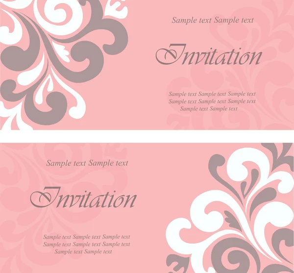 Belles invitations vintage — Image vectorielle