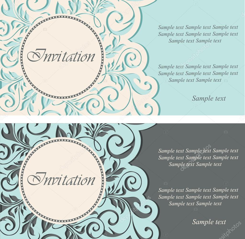 Beautiful vintage invitations