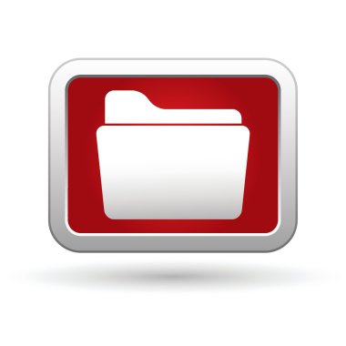 klasör simgesi üzerinde kırmızı gümüş dikdörtgen düğmesi ile