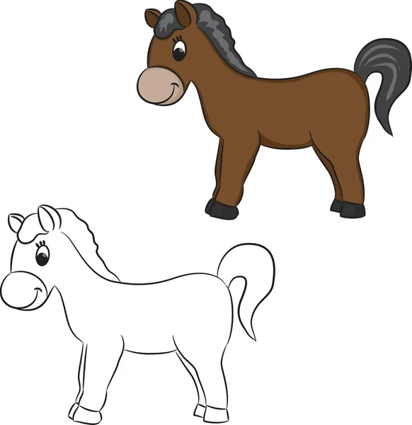 Cavalo de desenho animado — Vetor de Stock