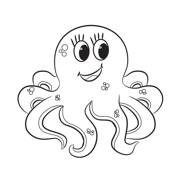 Cartoon octopus — Stock Vector