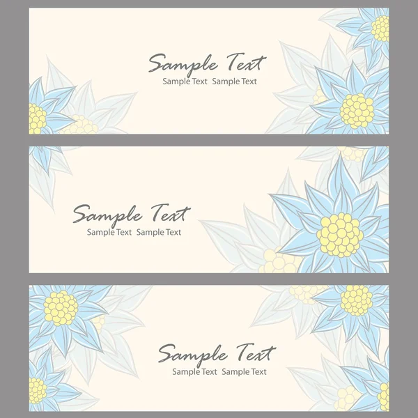 Banner floral — Vector de stock