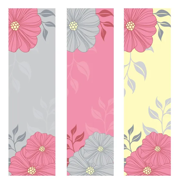 Beautiful floral banners — Stock Vector