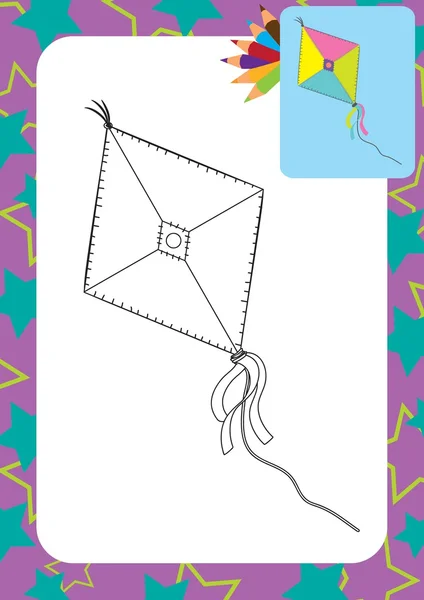 Cartoon kite speelgoed — Stockvector