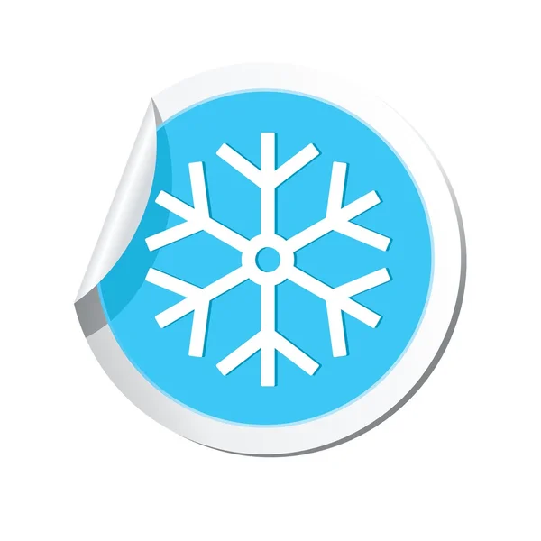 Weather forecast snowflake icon — Stock Vector