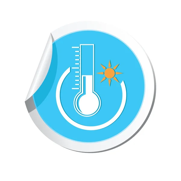 Prévisions météorologiques, icône du thermomètre — Image vectorielle