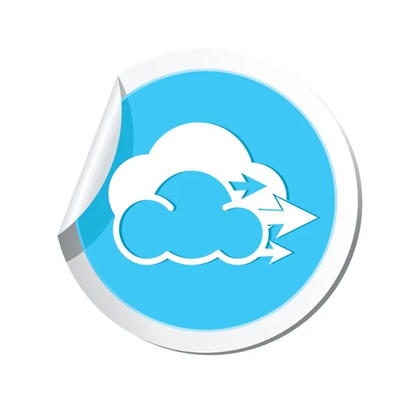 Weather forecast, wind icon — Stock Vector