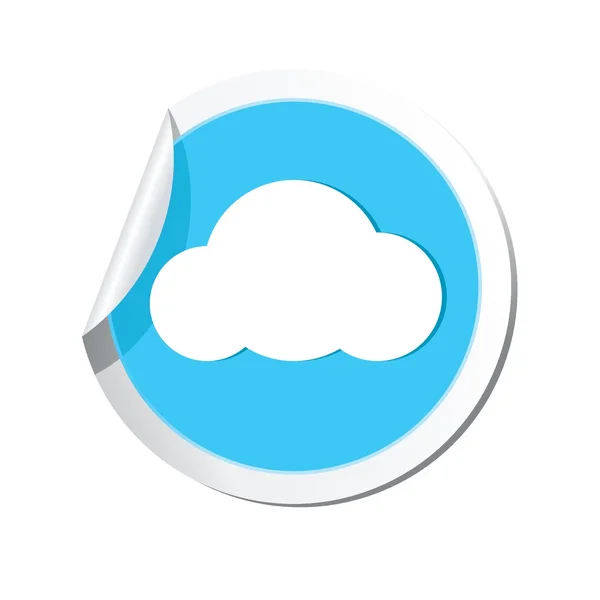 Prognoza pogody chmura ikona — Wektor stockowy