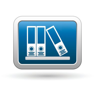 klasör simgesi mavi gümüş dikdörtgen düğmesi ile