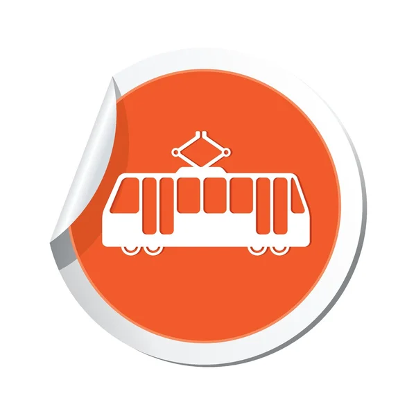 Icône de tramway. Illustration vectorielle — Image vectorielle