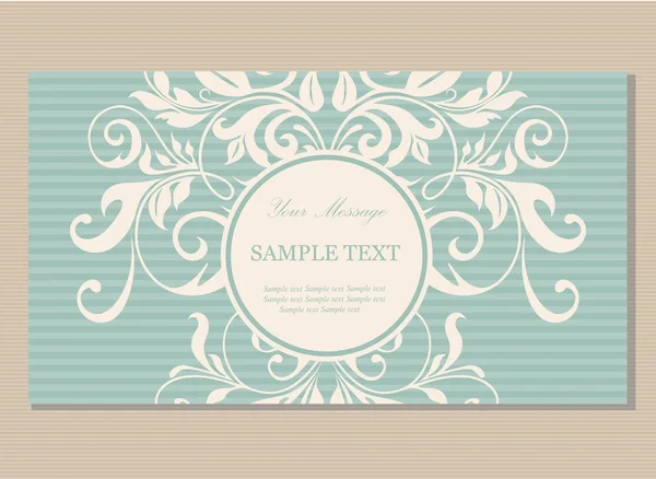 Tarjeta de visita, invitación o anuncio floral vintage . — Vector de stock