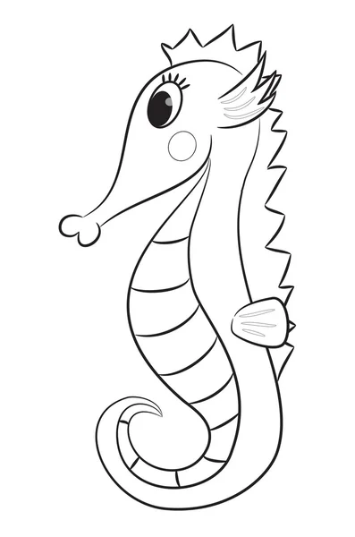 Cartoon seahorse — Stock Vector