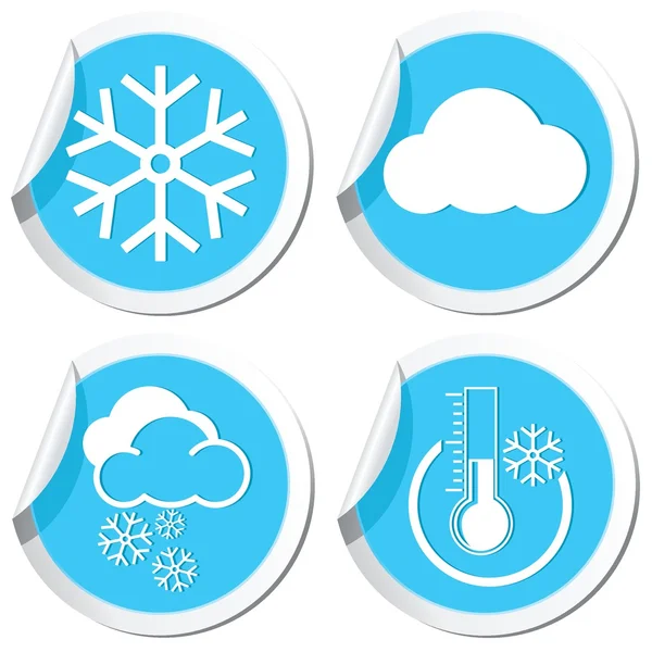 Zestaw ikon prognoz pogody — Wektor stockowy