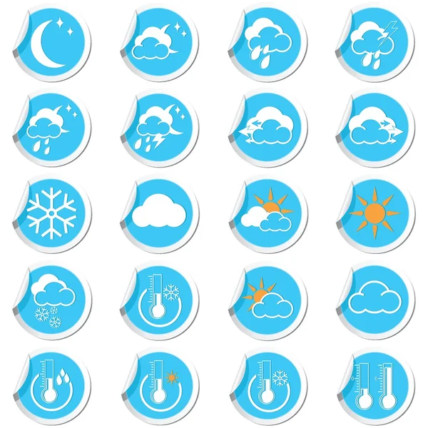 Zestaw ikon prognoz pogody — Wektor stockowy
