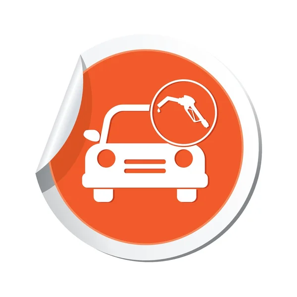 Car service. Car with gas station icon — Stock Vector