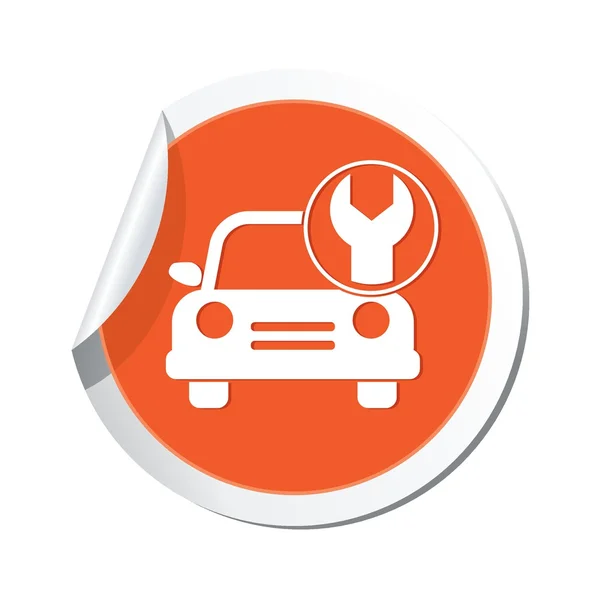 Car service. Car with tool icon — Stock Vector