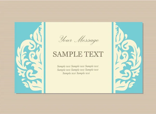 Tarjeta de visita o invitación floral vintage — Vector de stock