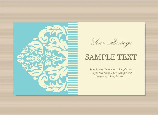 Floral vintage business or invitation card — Stock Vector