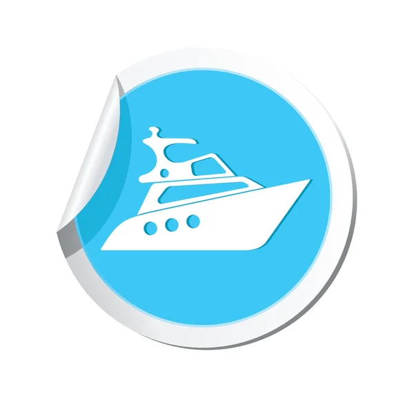 Icona dello yacht. Illustrazione vettoriale — Vettoriale Stock