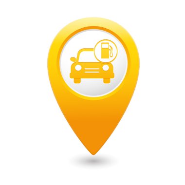 Araba Servisi. Araba benzin istasyonu simgesi