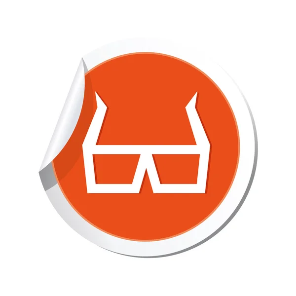 Icono gafas de cine 3D. — Vector de stock