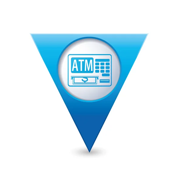 Pointeur de carte avec icône ATM cashpoint . — Image vectorielle