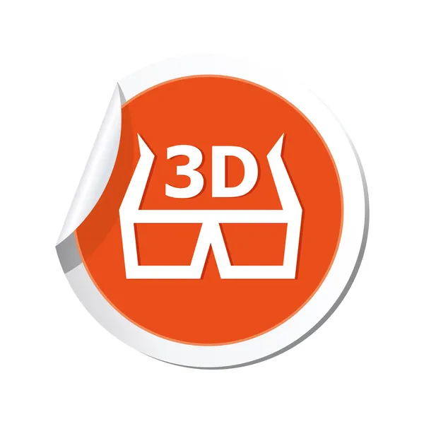 Icône lunettes cinéma 3D. — Image vectorielle